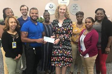 Presentation of check to ARC.