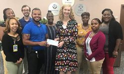 Giving Back - Hamilton Relay with presentation of check to give back. 